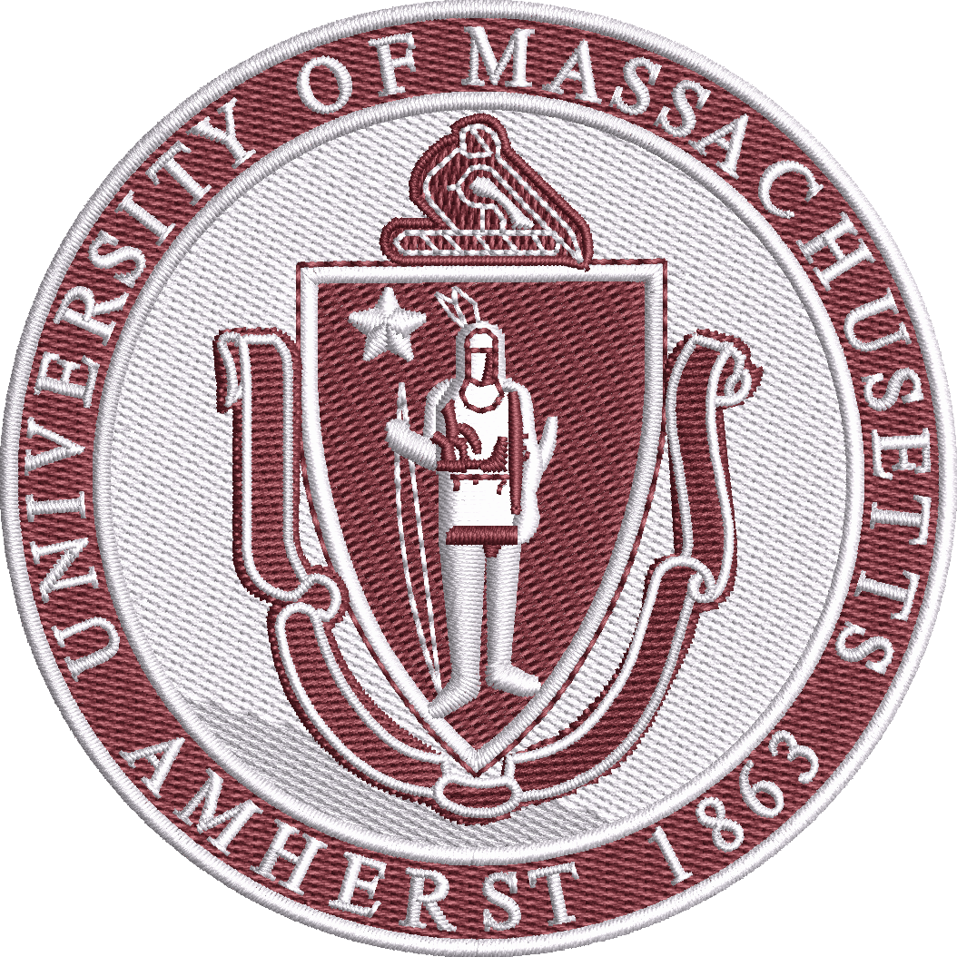Digitized stitch preview of a university seal